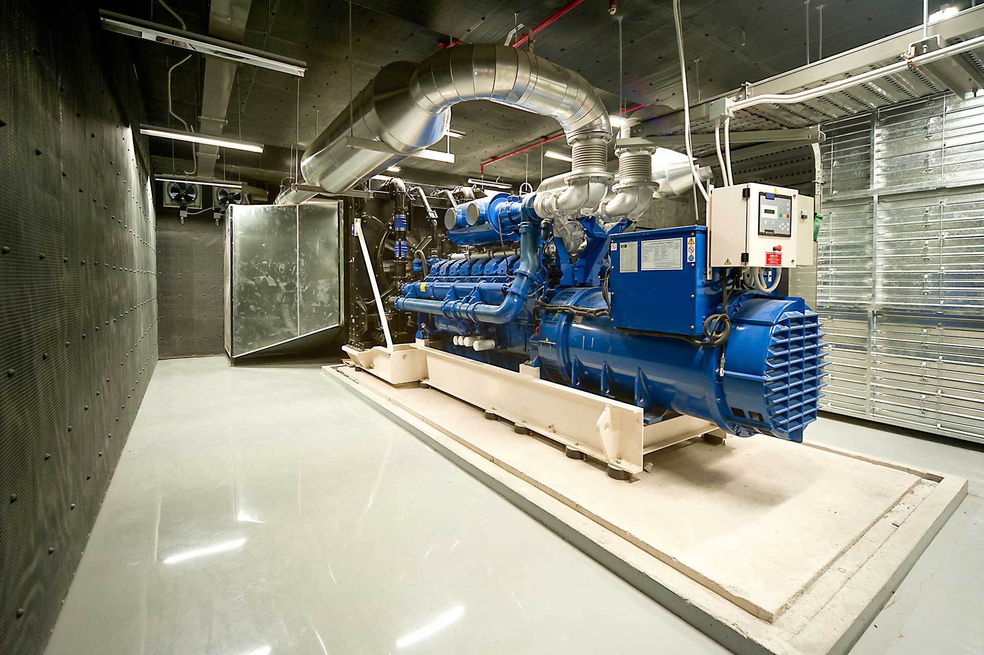 Blue Industrial Diesel Generator